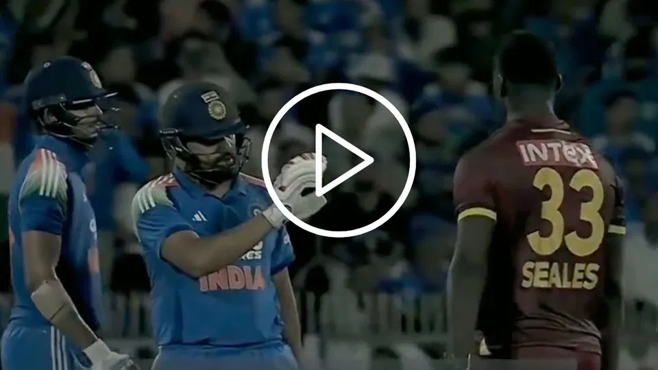 Watch- Jayden Seales Mocks Rohit Sharma's Century Celebration In IND vs WI 2nd ODI